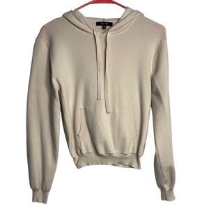 Love Tree Casual Pull Over Hoodie Cream Size Small